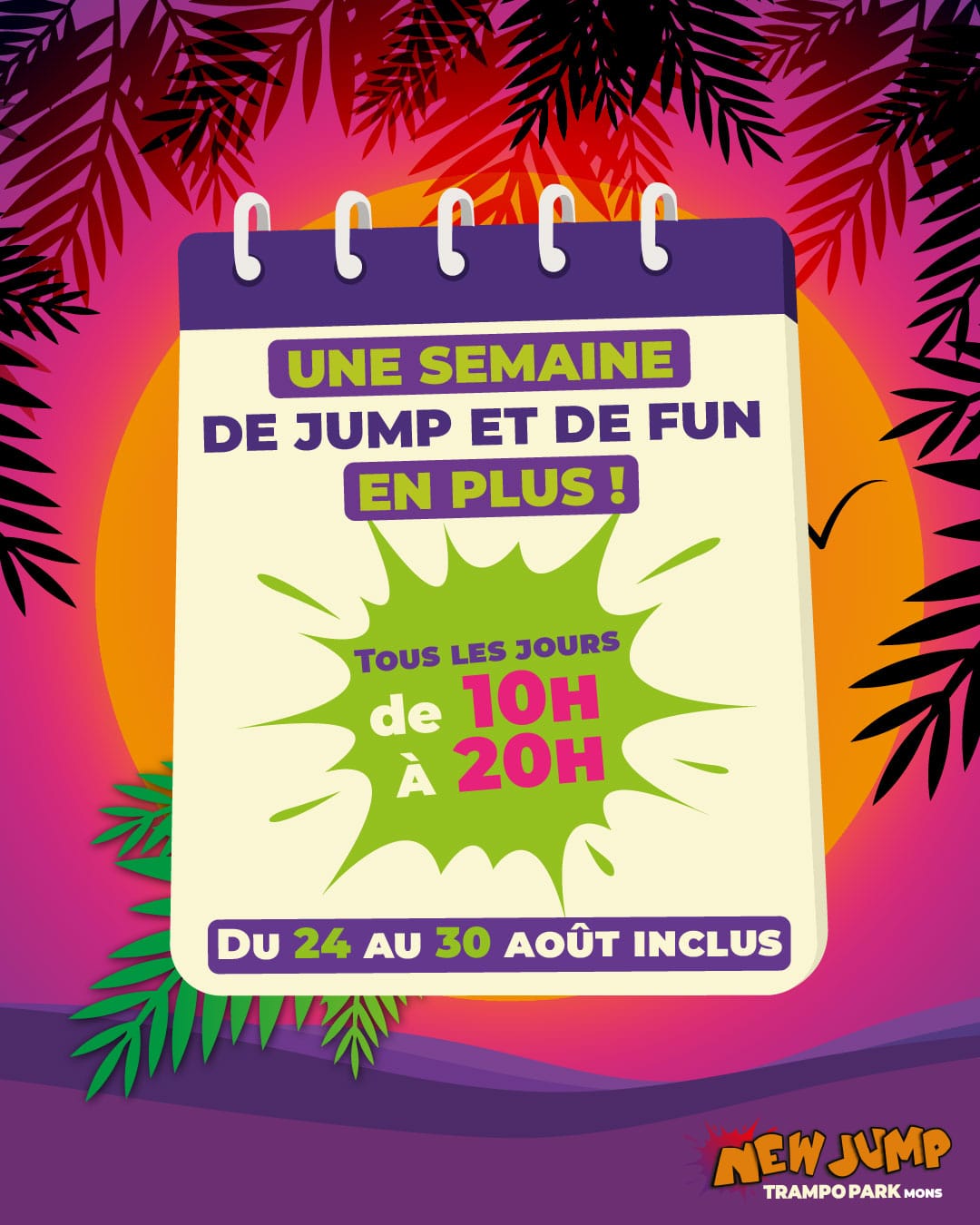 Une semaine de jump en plus chez New Jump Mons !